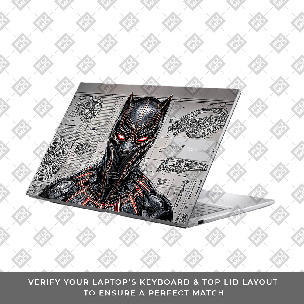Black Panther Vibranium Tech Asus VivoBook 15 X1504VA 3D Laptop Skin