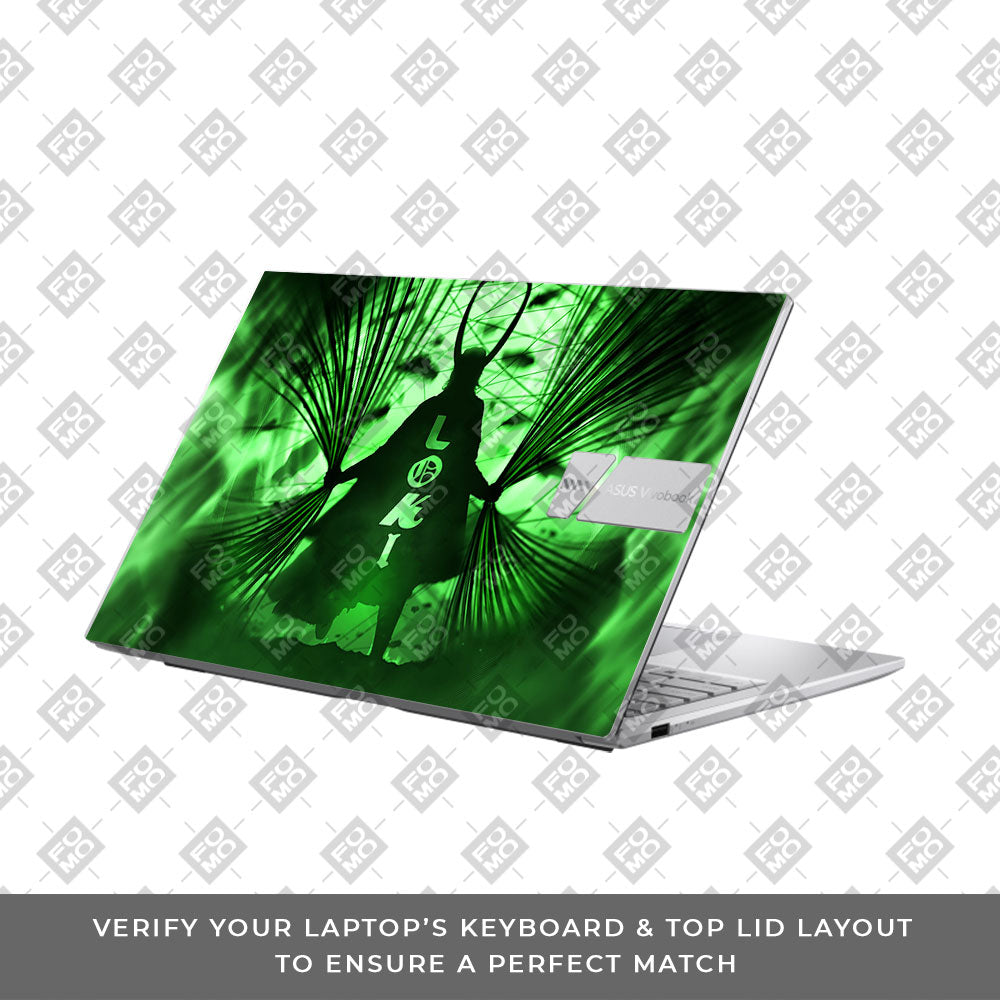 Loki's Green Aura Asus VivoBook 15 X1504VA Laptop Skin