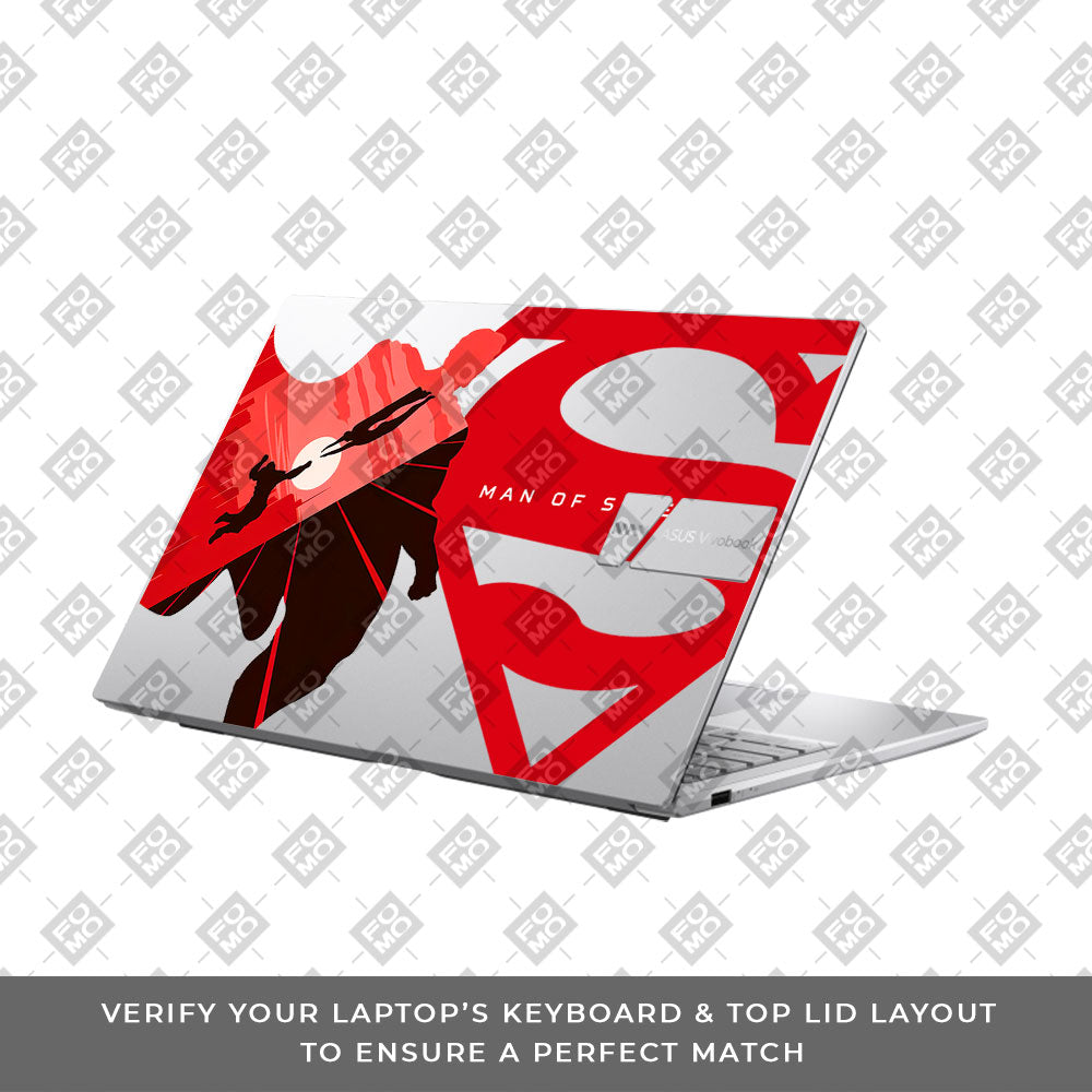 Transparent Man of Steel Asus VivoBook 15 X1504VA Laptop Skin