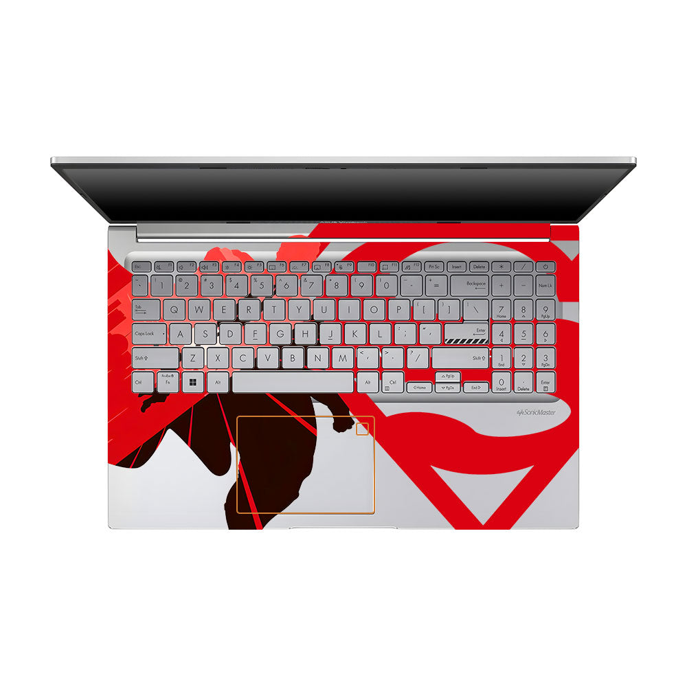Transparent Man of Steel Asus VivoBook 15 X1504VA Laptop Skin