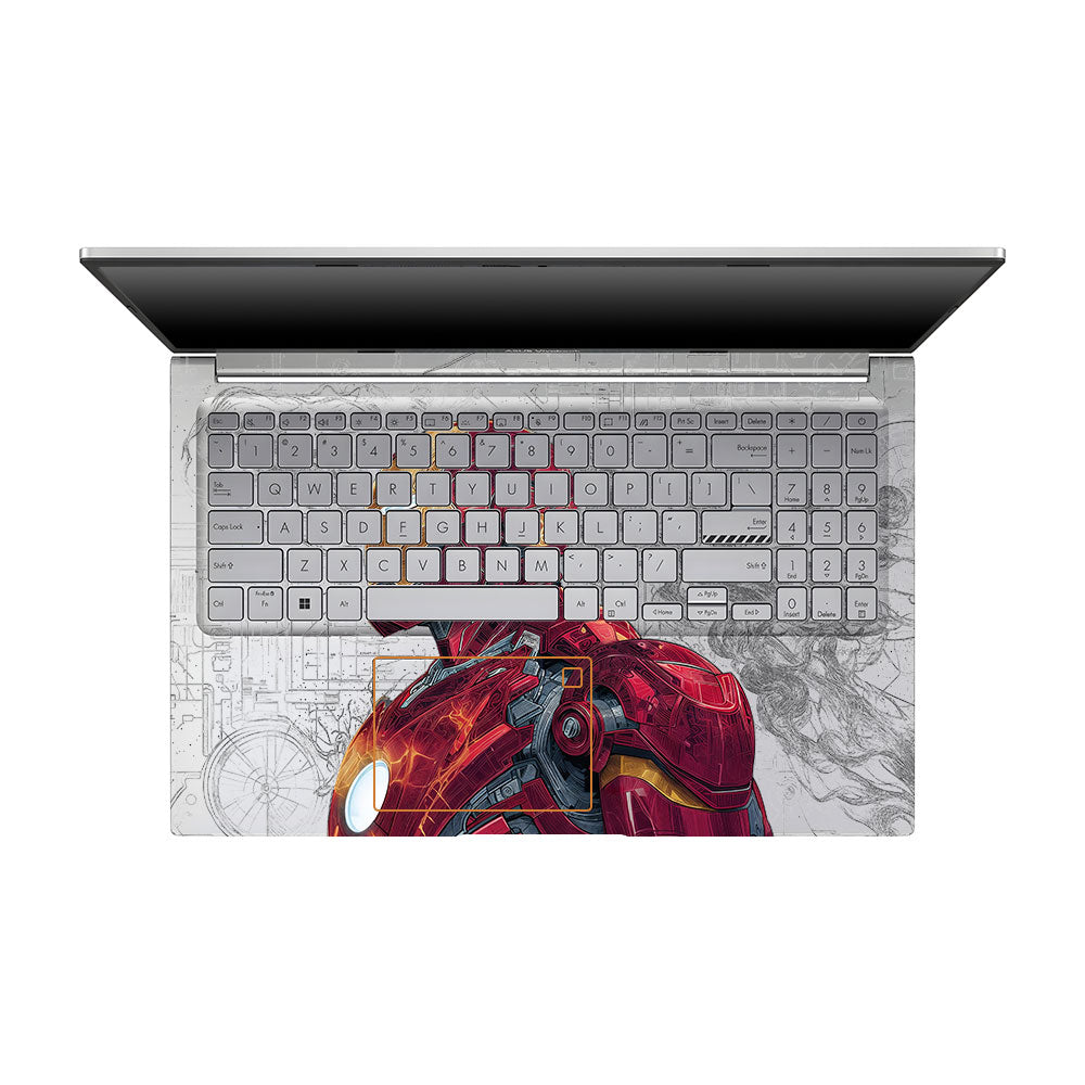 Transparent Futuristic Iron Man Asus VivoBook 15 X1504VA Laptop Skin