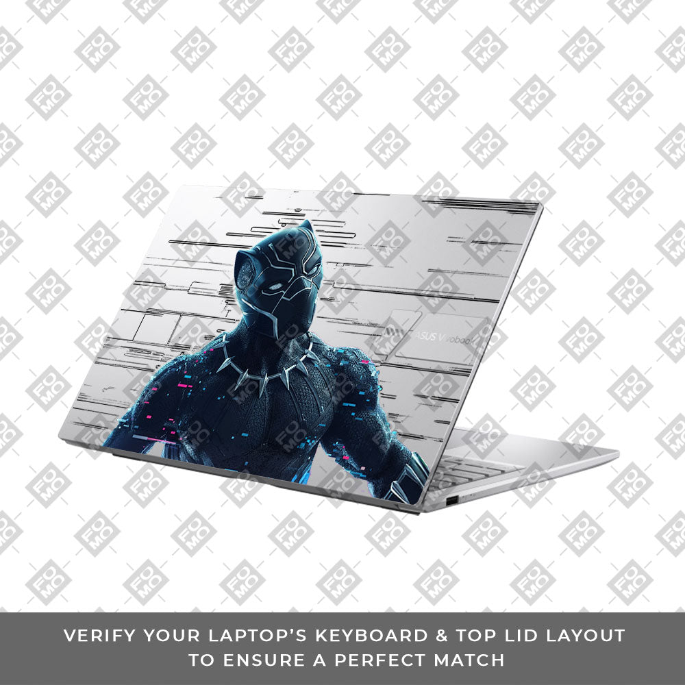 Transparent Glitchborne Panther Asus VivoBook 15 X1504VA Laptop Skin