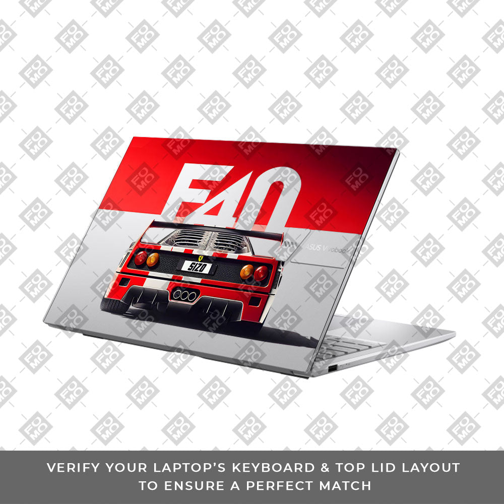 Transparent Ferrari F40 Asus VivoBook 15 X1504VA Laptop Skin