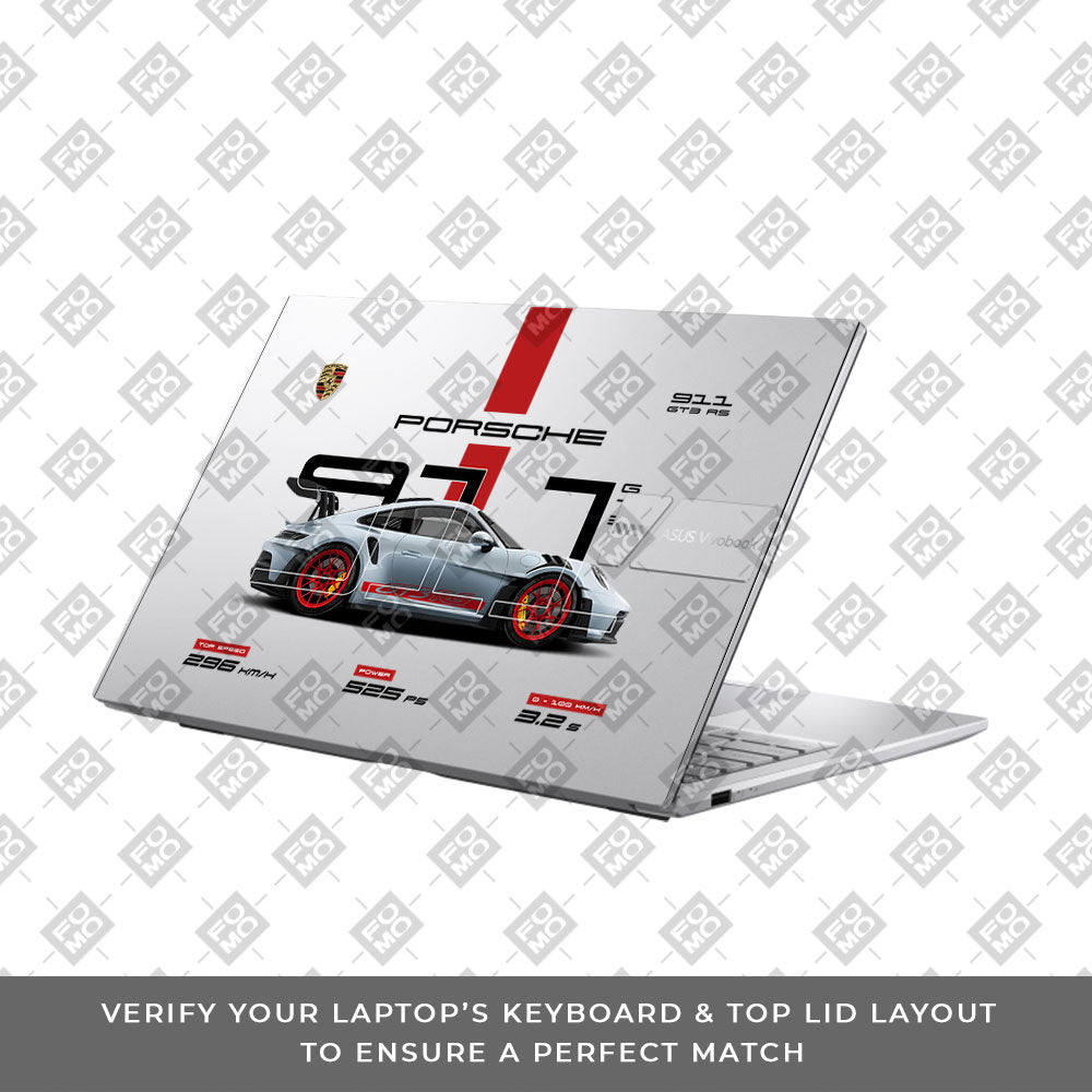 Transparent Porsche 911 GT3 RS Asus VivoBook 15 X1504VA Laptop Skin