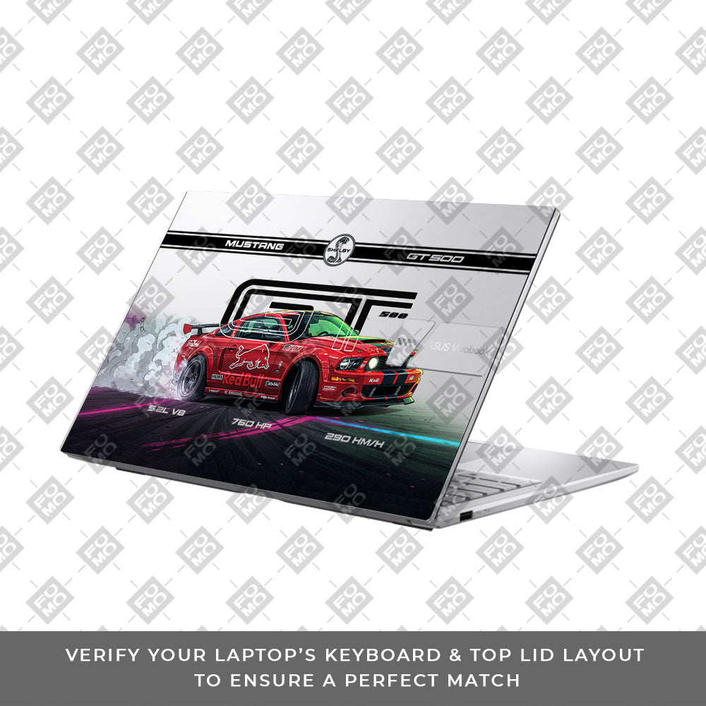 Transparent Shelby GT500 Red Bull Venom Asus VivoBook 15 X1504VA Laptop Skin