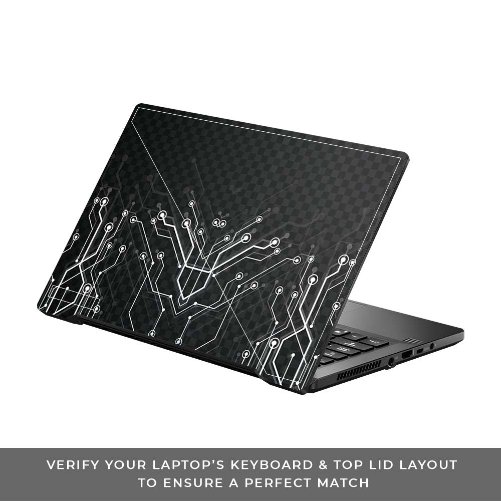 Black Digital Circuit Asus ROG Zephyrus G14 GA401 Laptop Skin