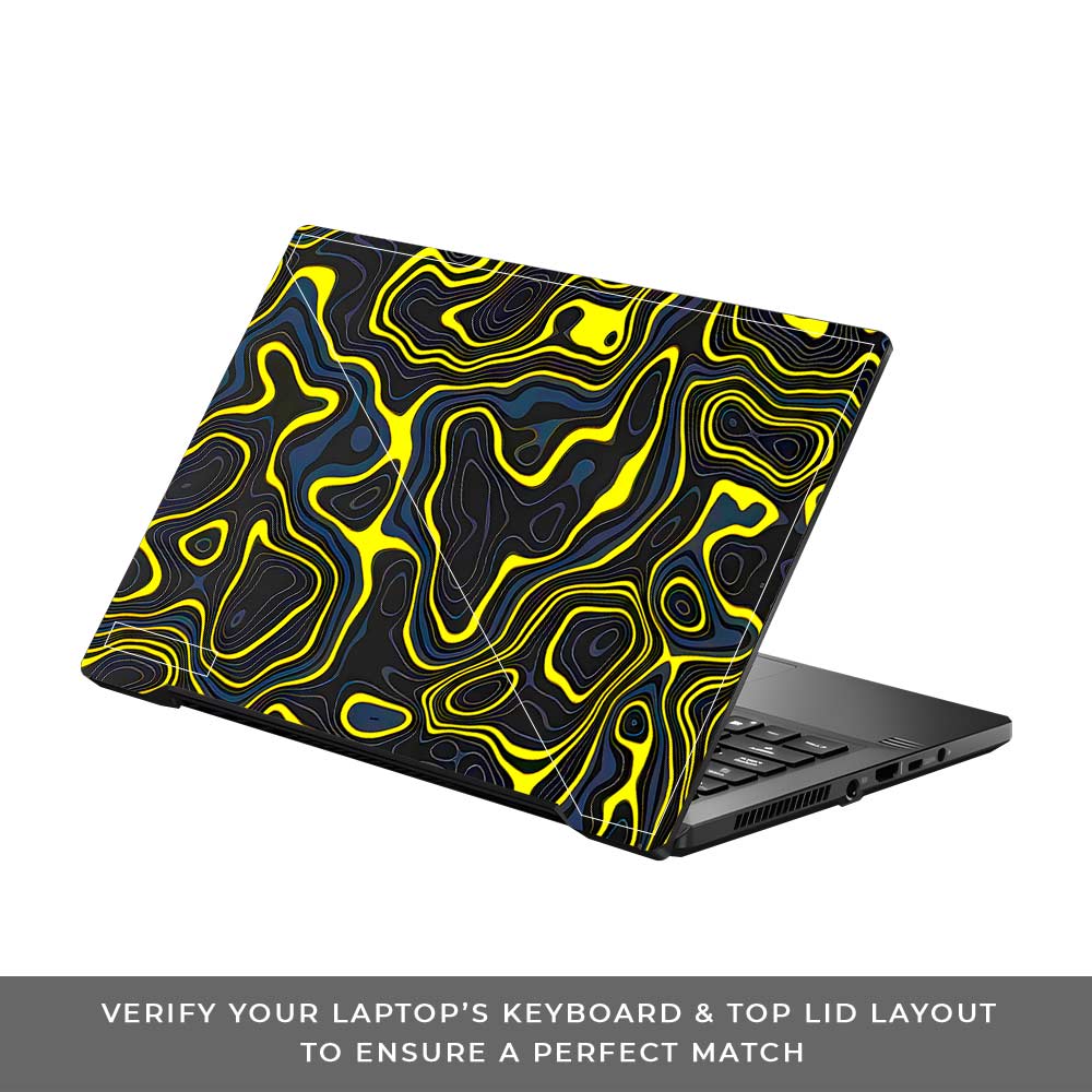 Neon Lava Contours Asus ROG Zephyrus G14 GA401 Laptop Skin