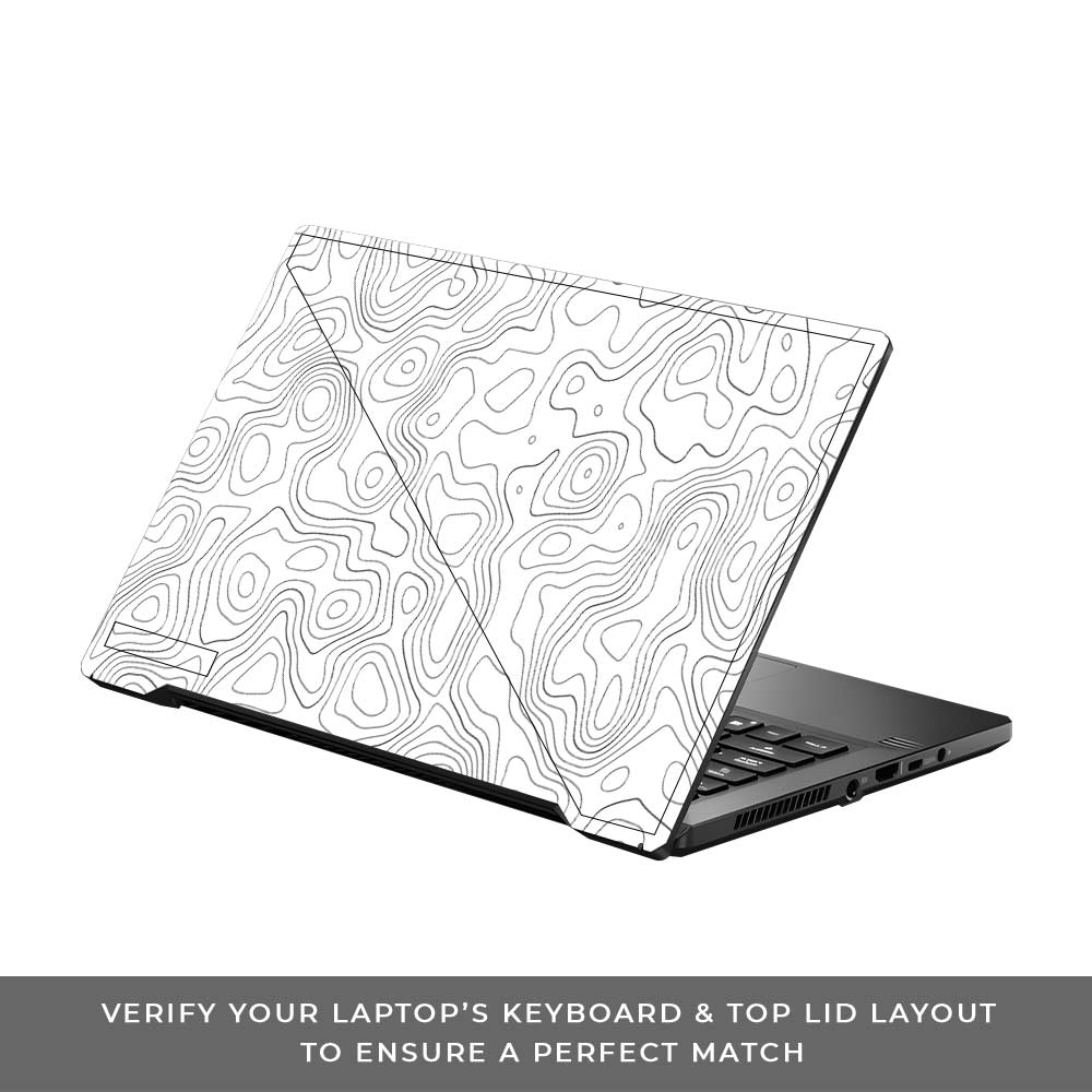 White Contour Design Asus ROG Zephyrus G14 GA401 Laptop Skin