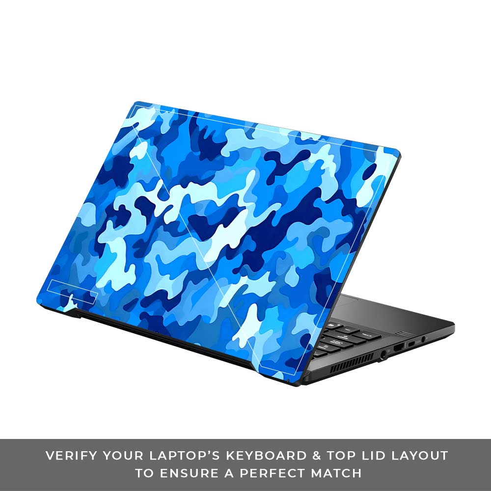 Arctic Blue Camo Pattern Asus ROG Zephyrus G14 GA401 Laptop Skin