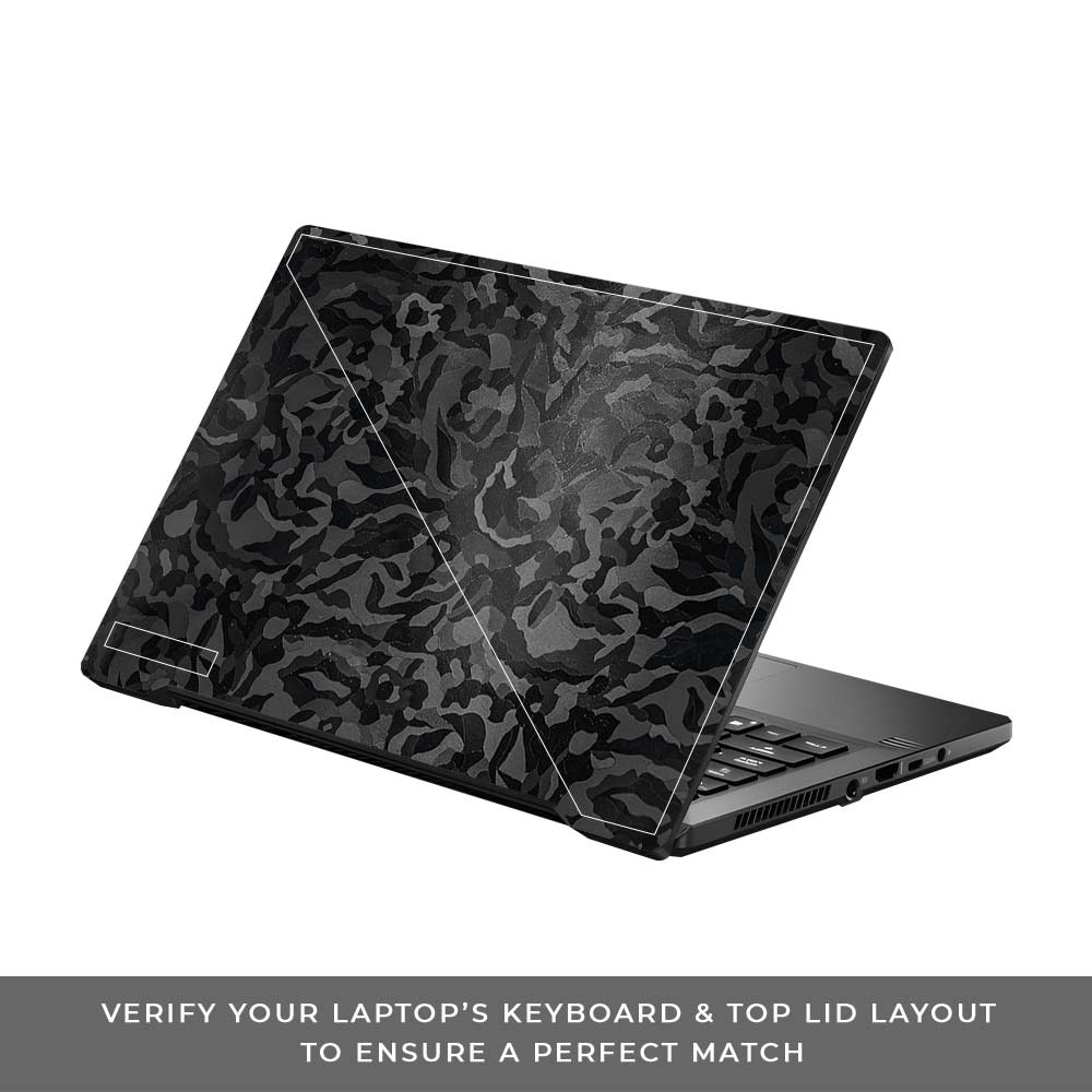 Textured Black Camouflage Asus ROG Zephyrus G14 GA401 Laptop Skin