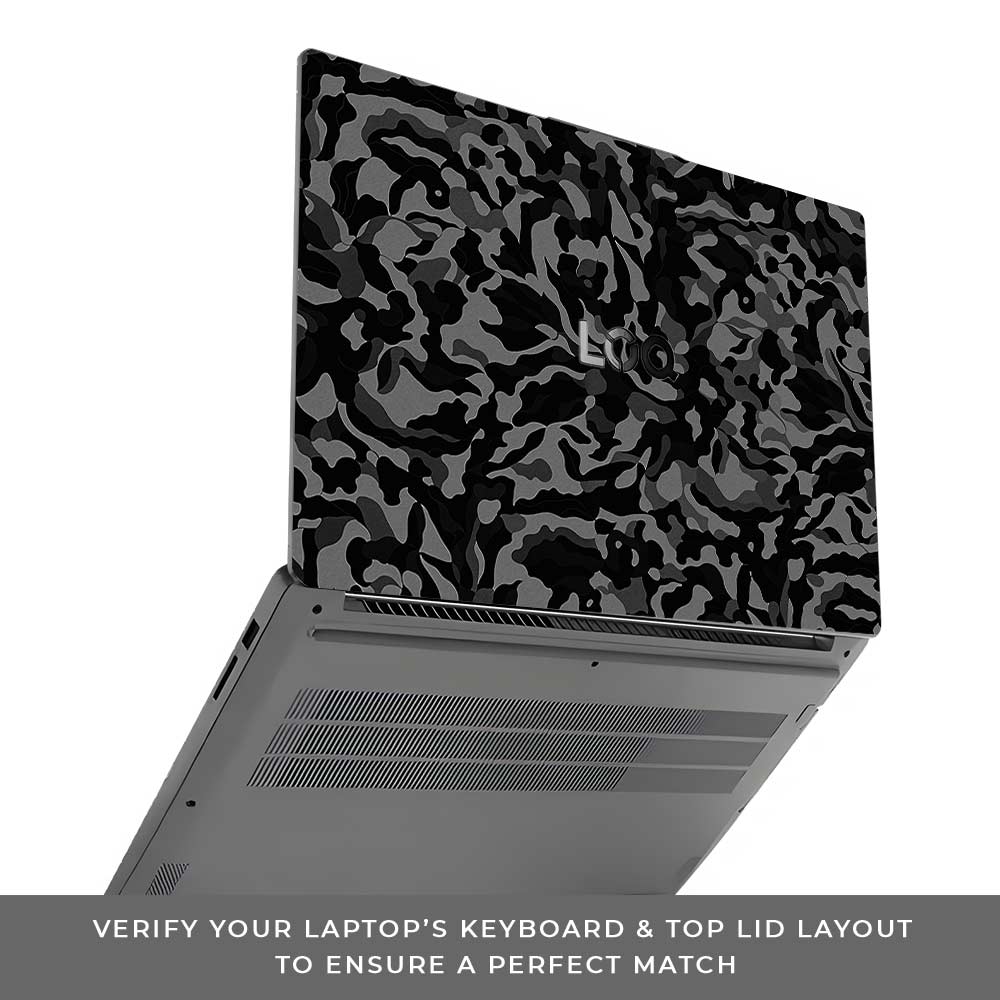 Textured Black Camouflage Lenovo LOQ Essential 15IAX9E Laptop Skin