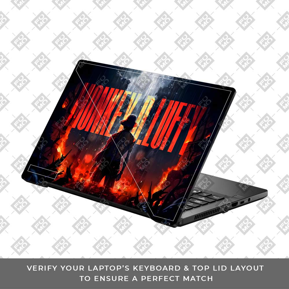 Monkey D. Luffy Blazing Red Asus ROG Zephyrus G14 GA401 Laptop Skin