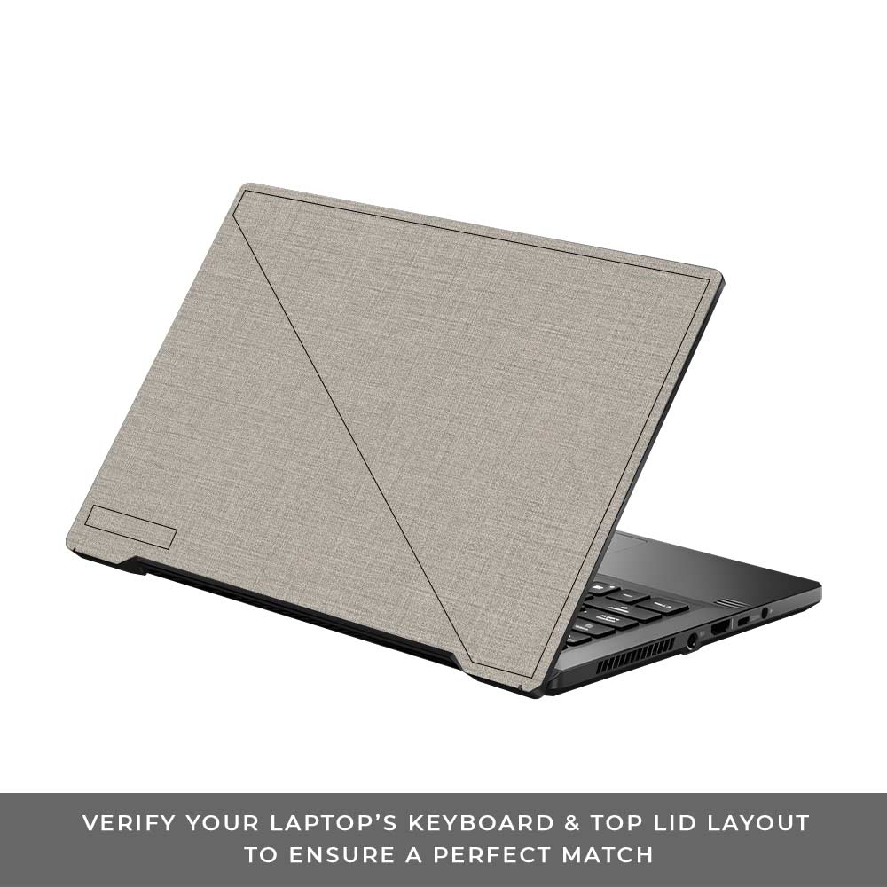 Textured Fabric Grey Asus ROG Zephyrus G14 GA401 Laptop Skin