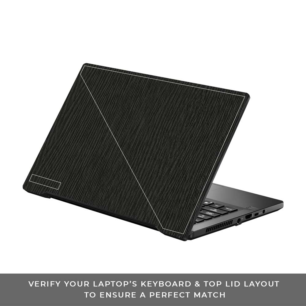 Textured Black Wood Asus ROG Zephyrus G14 GA401 Laptop Skin