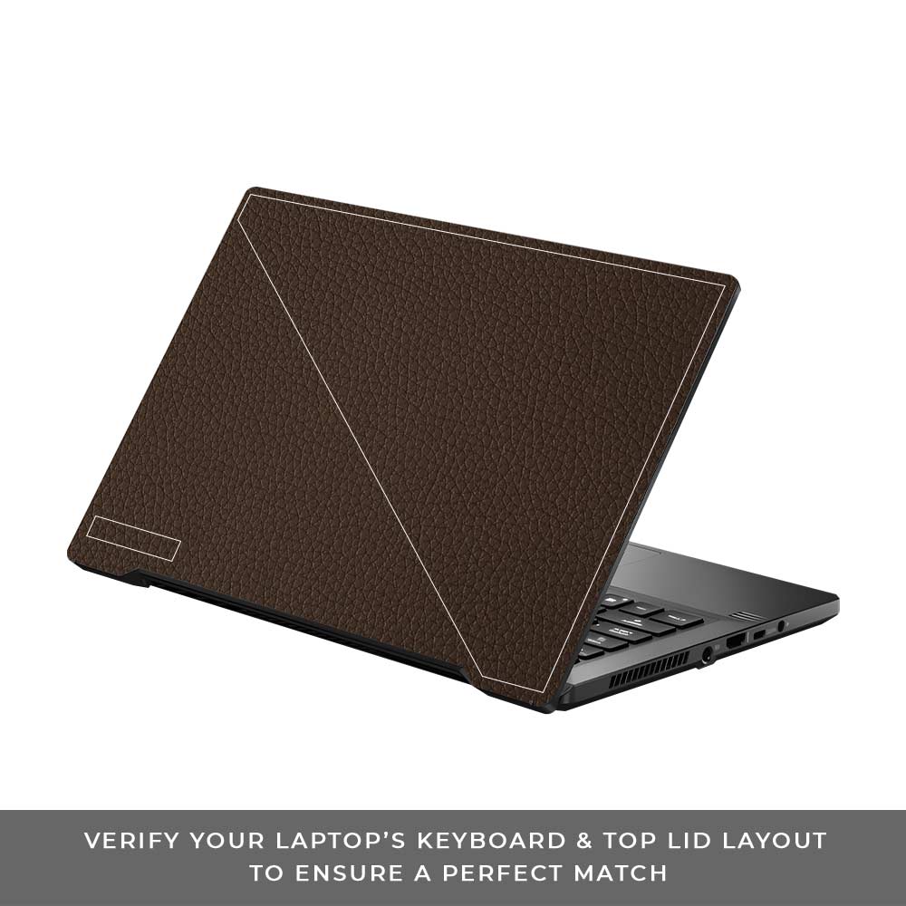 Textured Brown Leather Asus ROG Zephyrus G14 GA401 Laptop Skin