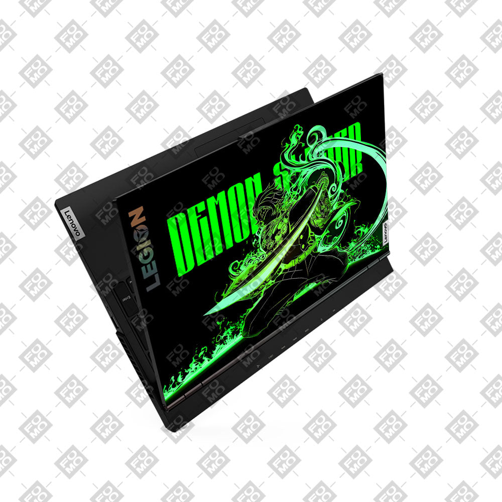 Tanjiro Green Flame Dance Lenovo Legion 5 15ARH05 3D Laptop Skin