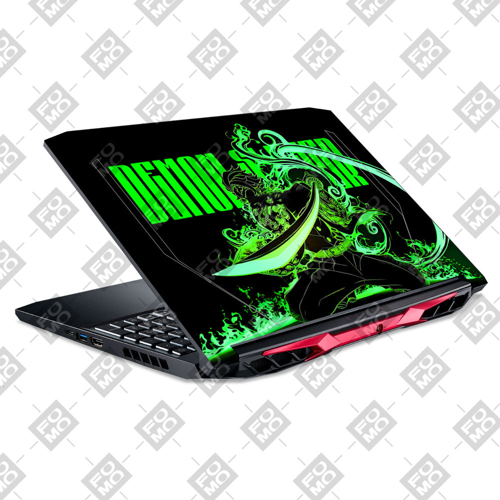 Tanjiro Green Flame Dance Acer Nitro 5 AN515 44, 56 3D Laptop Skin