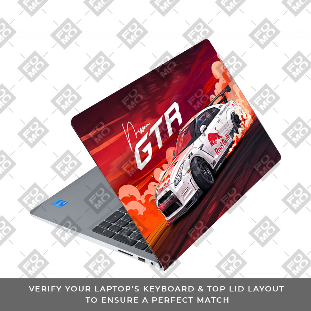 Nissan GTR Red Bull Drift Fury Dell Inspiron 3520 Laptop Skin