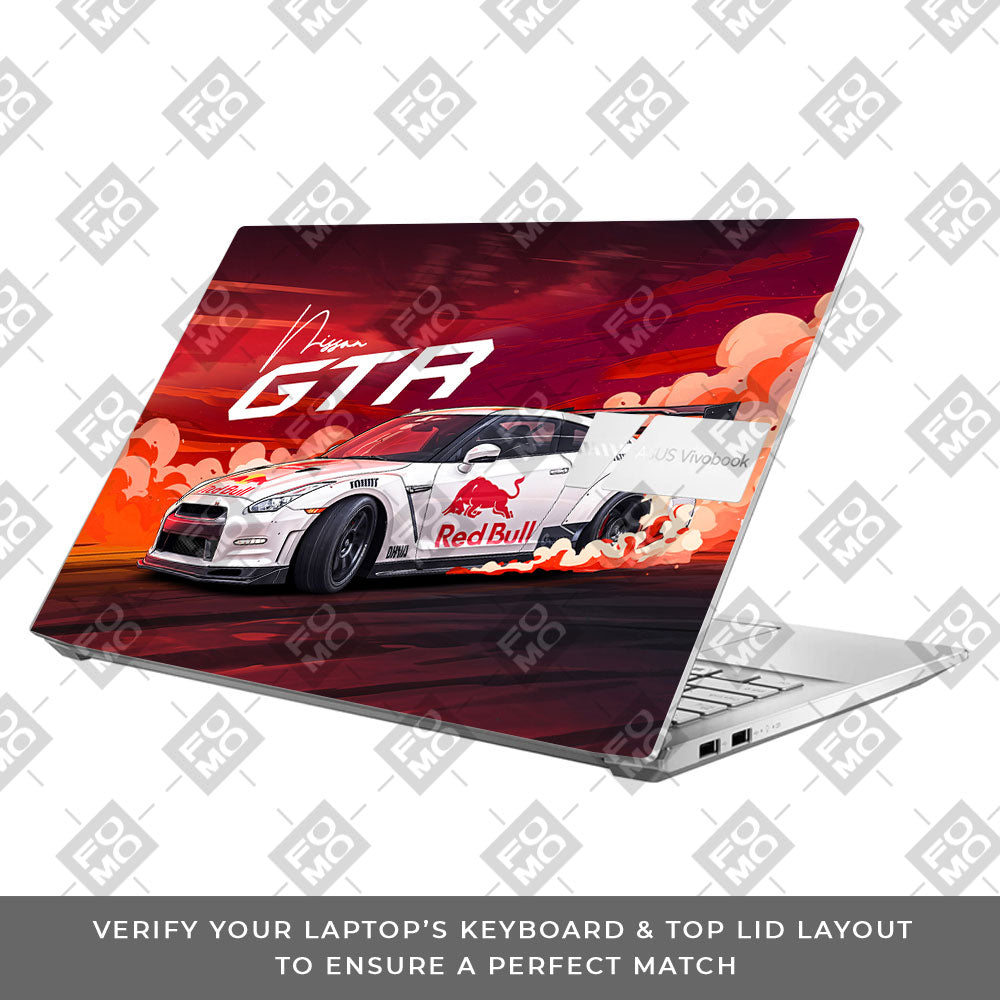 Nissan GTR Red Bull Drift Fury Asus Vivobook Pro 15 M6500QC & M6500QH Laptop Skin