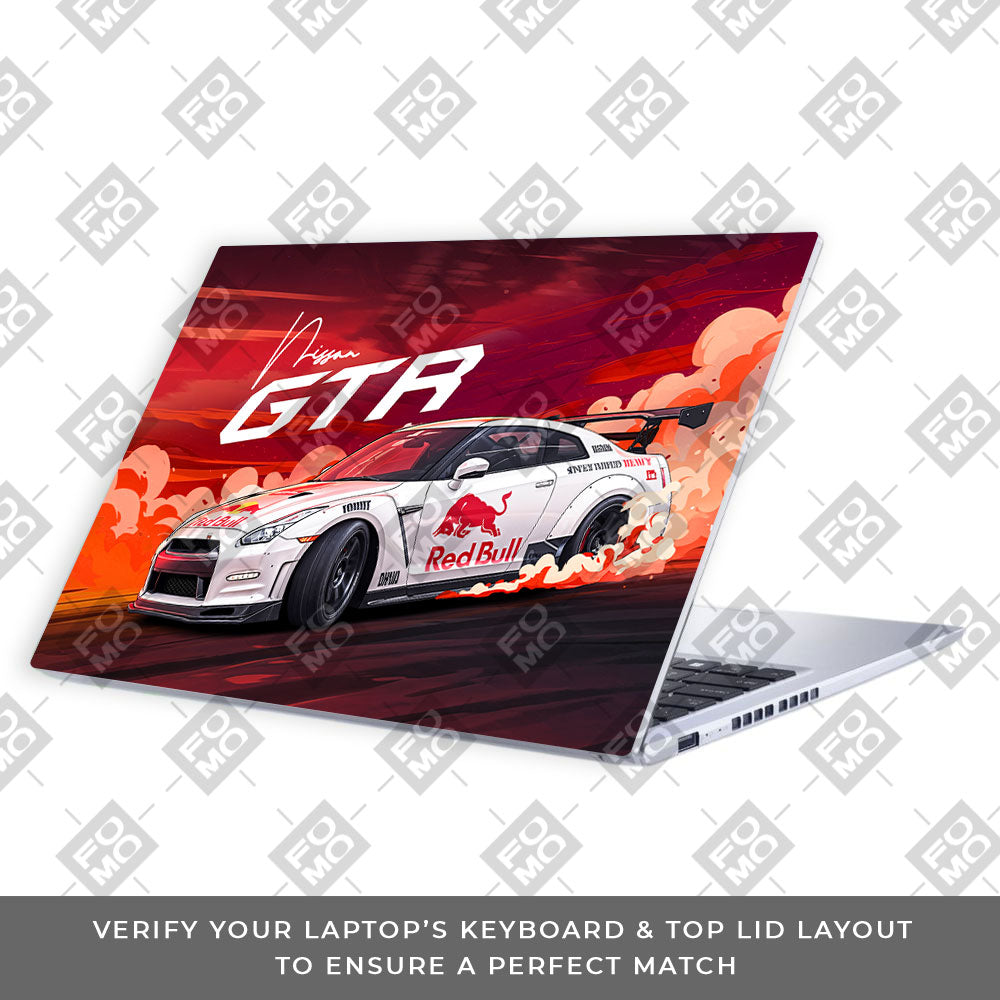 Nissan GTR Red Bull Drift Fury Asus Vivobook 15 X1502ZA Laptop Skin