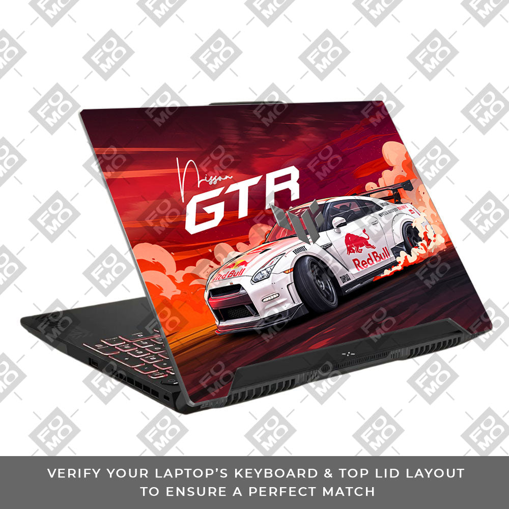 Nissan GTR Red Bull Drift Fury Asus TUF F15 FX507 & A15 FA507 Laptop Skin