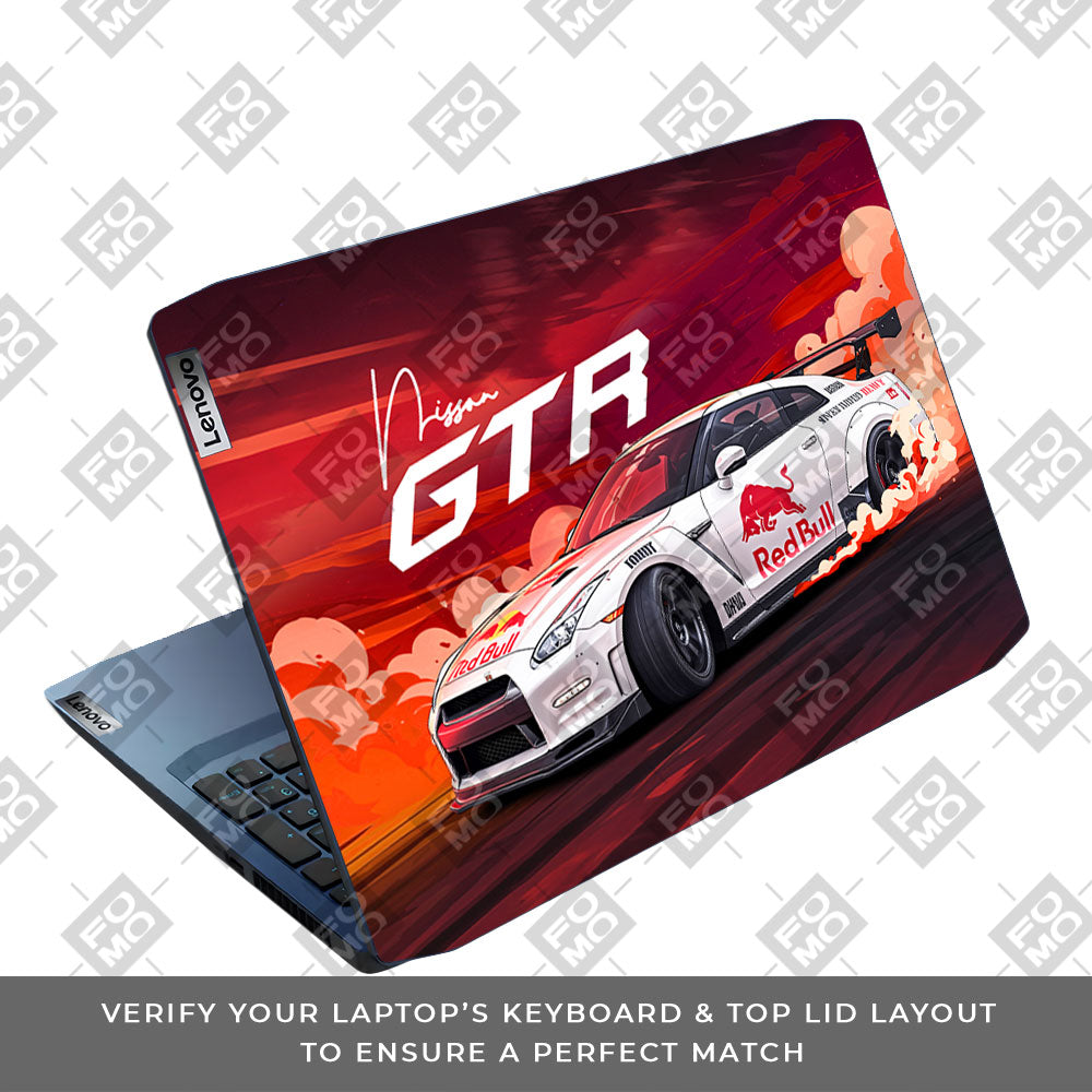 Nissan GTR Red Bull Drift Fury Lenovo IdeaPad Gaming 3 15ARH05 and 15IMH05 Laptop Skin