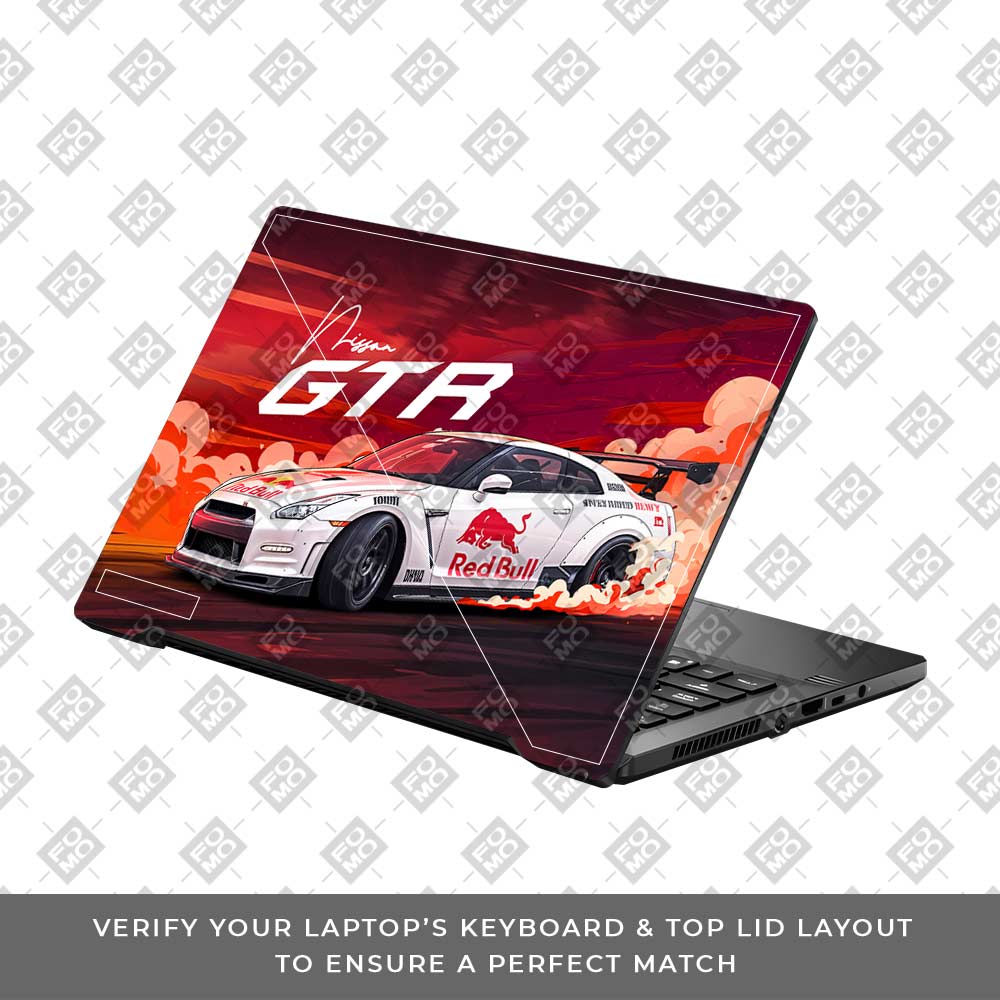 Nissan GTR Red Bull Drift Fury Asus ROG Zephyrus G14 GA401 Laptop Skin