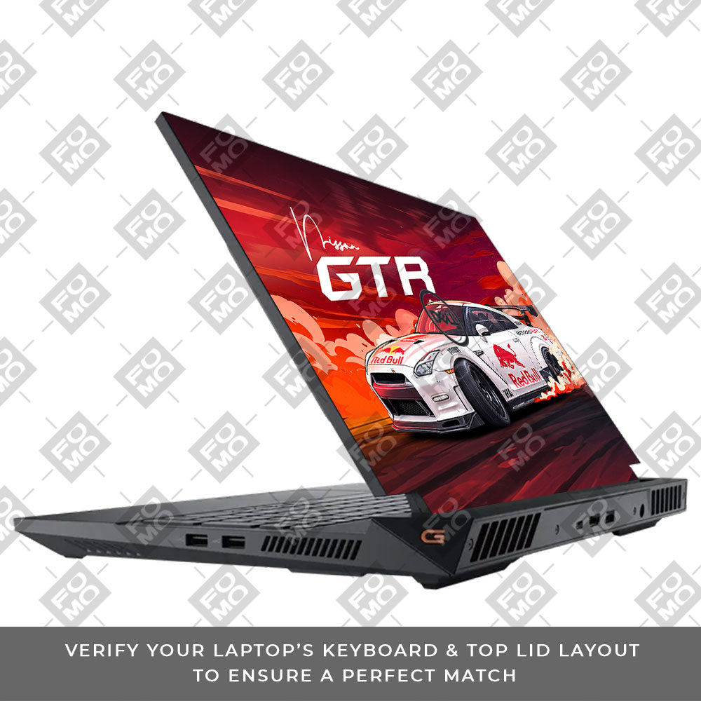 Nissan GTR Red Bull Drift Fury Dell G15 5520, 5530 Laptop Skin