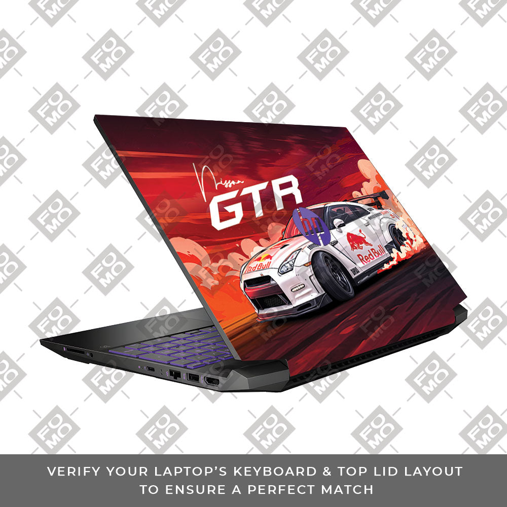 Nissan GTR Red Bull Drift Fury HP Pavilion Gaming 15 EC Series Laptop Skin