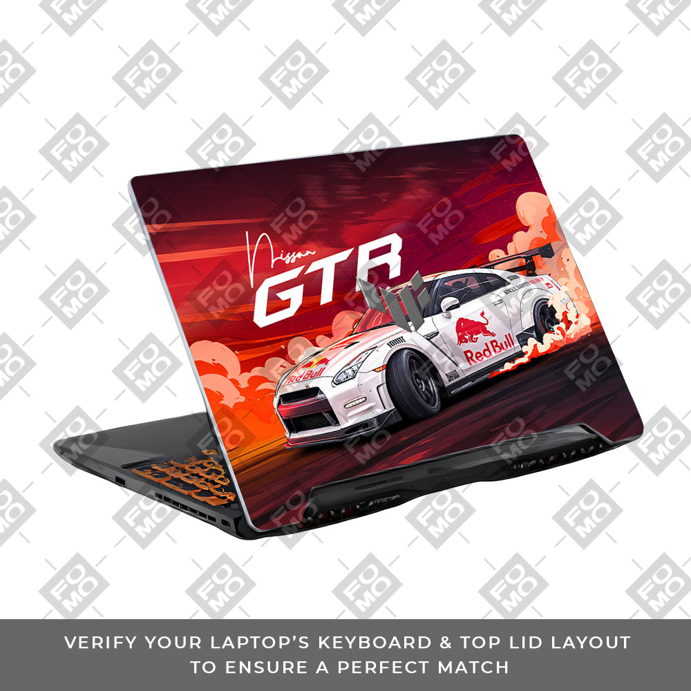 Nissan GTR Red Bull Drift Fury Asus TUF F15 FX506 & A15 FA506 Laptop Skin