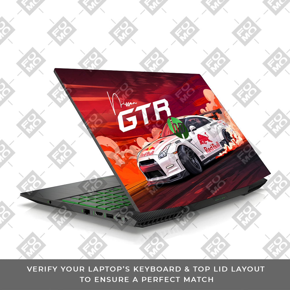 Nissan GTR Red Bull Drift Fury HP Pavilion Gaming 15 CX Series Laptop Skin