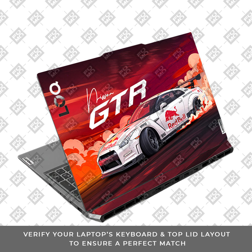 Nissan GTR Red Bull Drift Fury Lenovo LOQ 2024 Laptop Skin