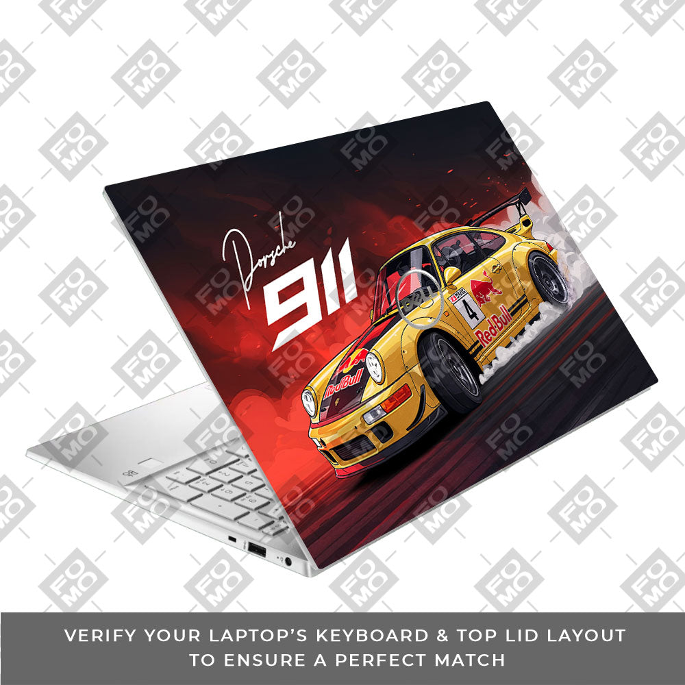 Porsche 911 Red Bull Classic Racer Dell Inspiron 3501 Laptop Skin