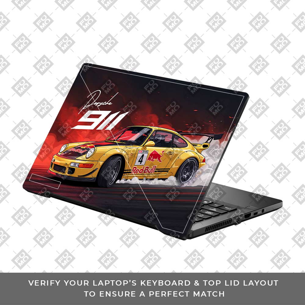 Porsche 911 Red Bull Classic Racer Asus ROG Zephyrus G14 GA401 3D Laptop Skin