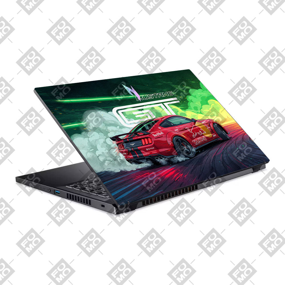 Mustang GT Red Bull Drift Beast Acer Nitro V ANV15 51 55CA Laptop Skin