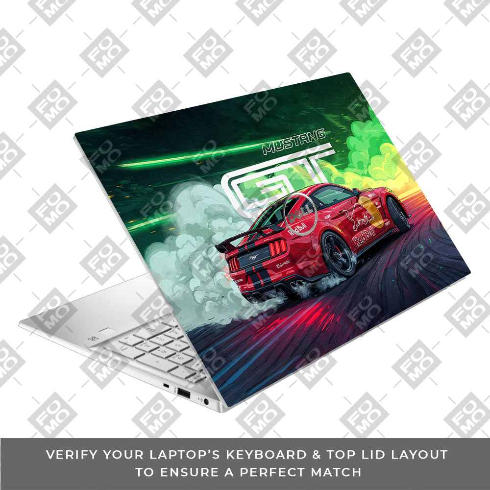 Mustang GT Red Bull Drift Beast Dell Inspiron 3501 Laptop Skin