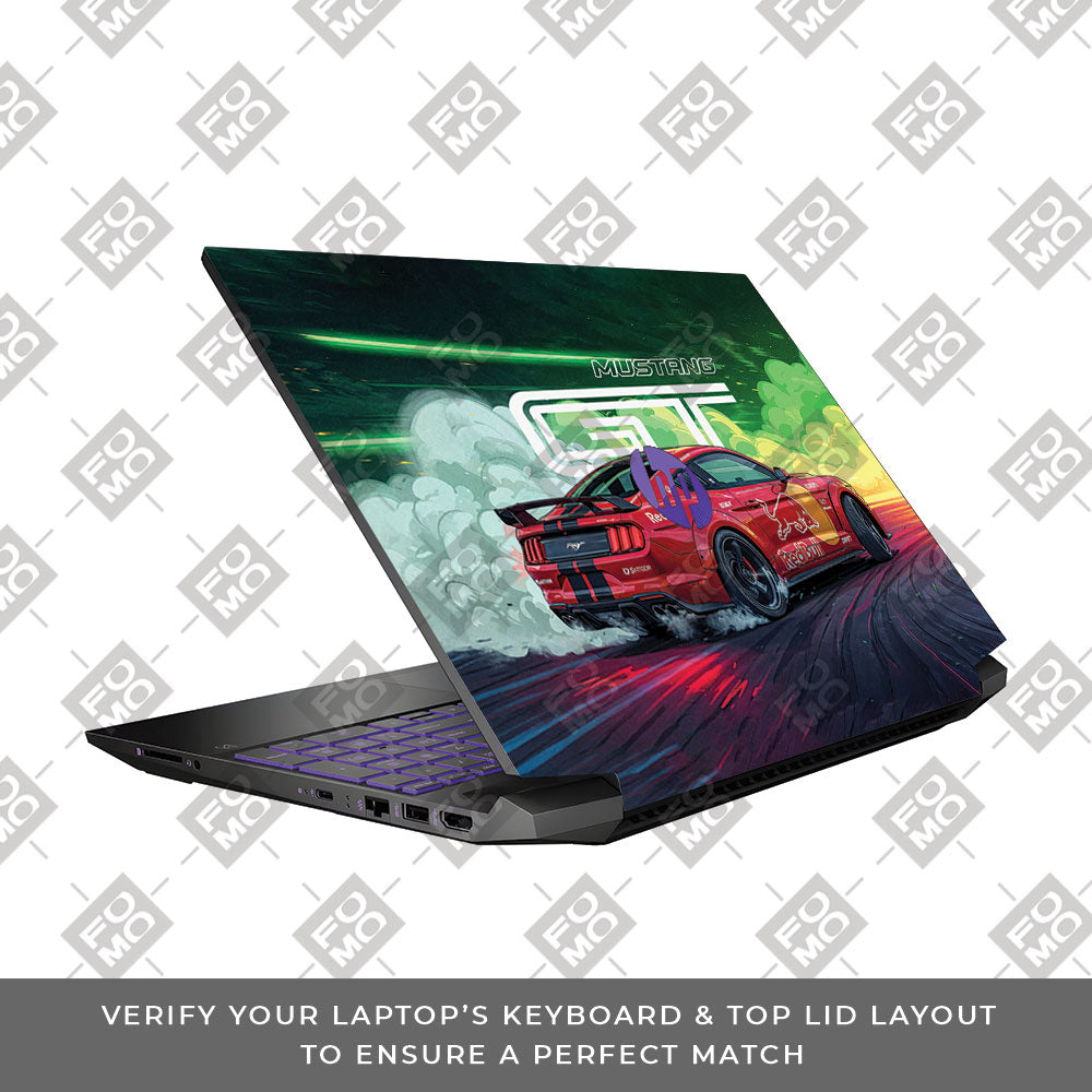 Mustang GT Red Bull Drift Beast HP Pavilion Gaming 15 EC Series Laptop Skin