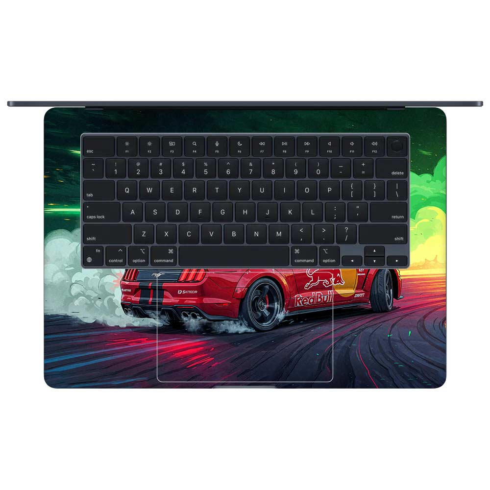 Mustang GT Red Bull Drift Beast MacBook Air 15 M2 2023 Laptop Skin