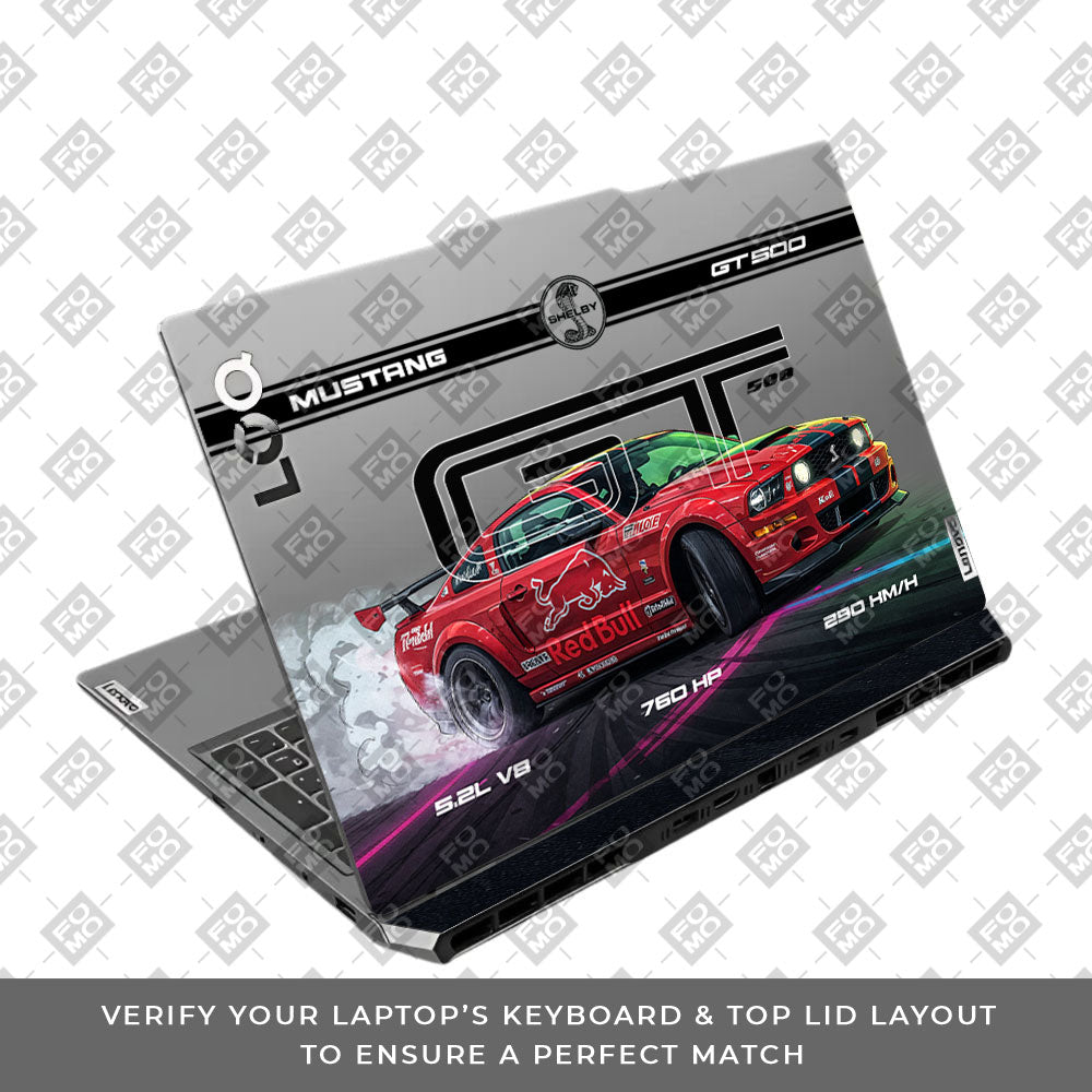 Transparent Shelby GT500 Red Bull Venom Lenovo LOQ 2024 Laptop Skin