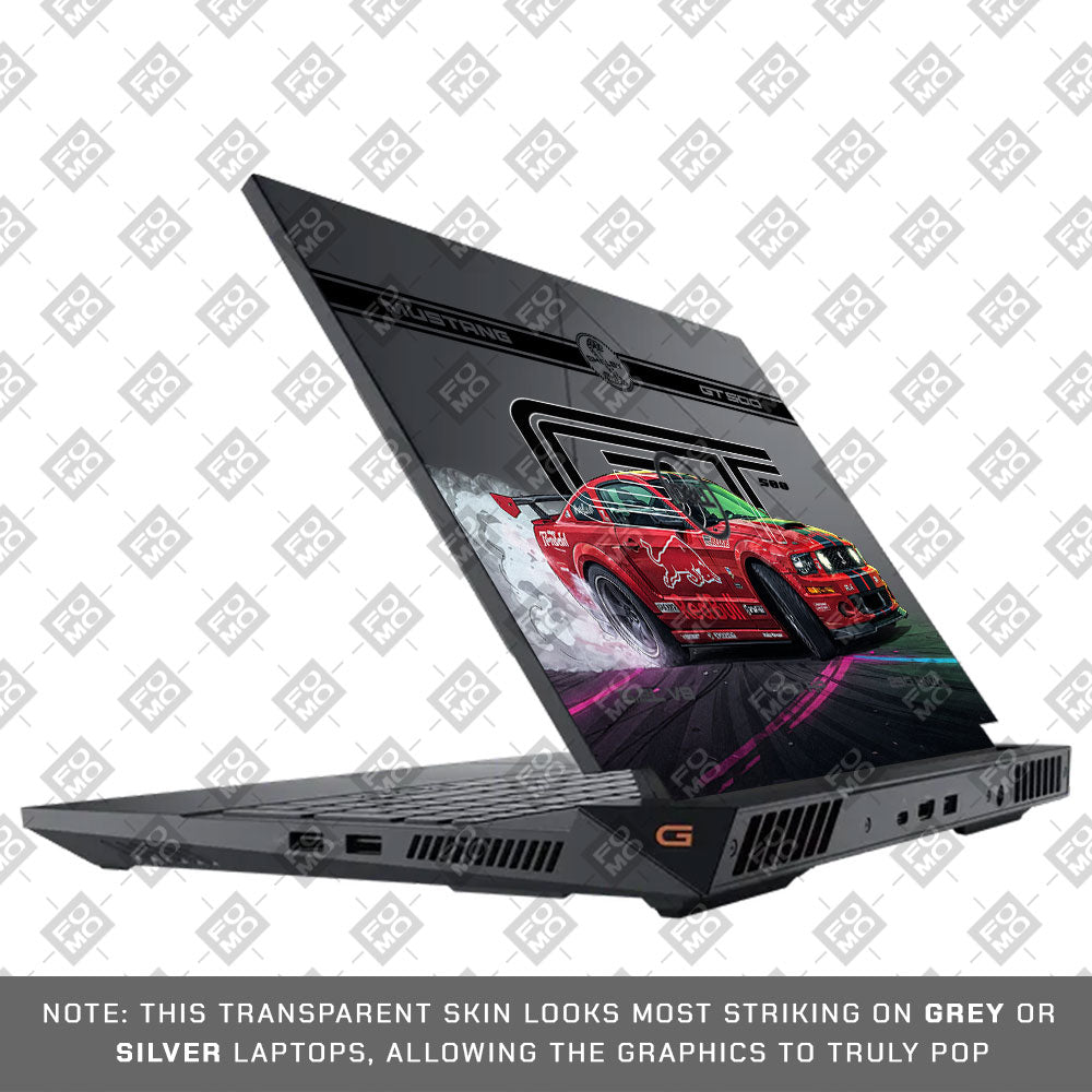 Transparent Shelby GT500 Red Bull Venom Dell G15 5520, 5530 Laptop Skin
