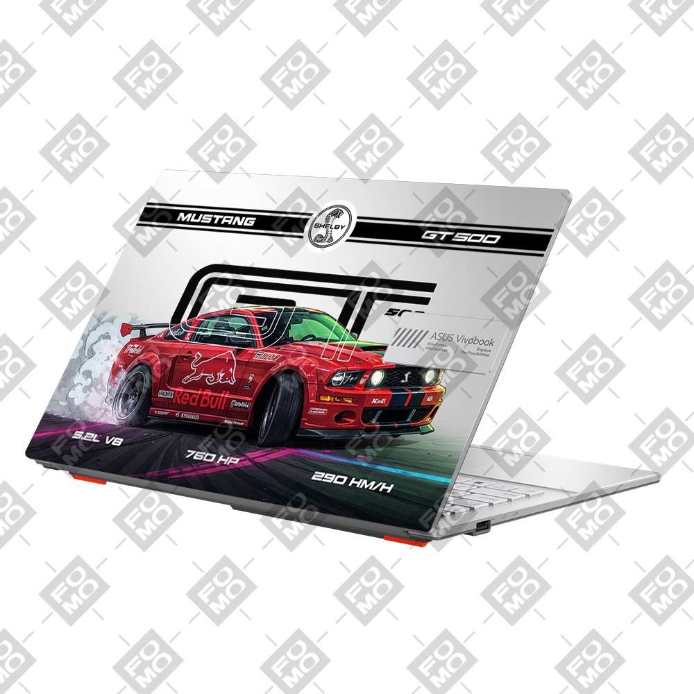Transparent Shelby GT500 Red Bull Venom Asus Vivobook Go 15 E1504G Laptop Skin