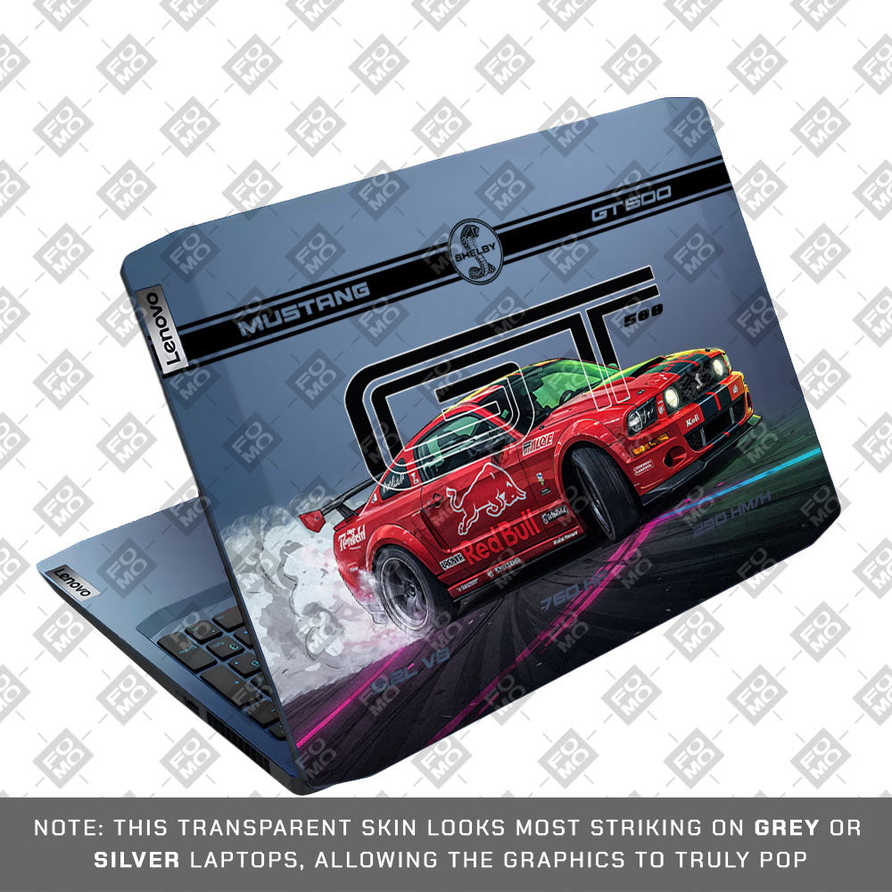 Transparent Shelby GT500 Red Bull Venom Lenovo IdeaPad Gaming 3 15ARH05 and 15IMH05 Laptop Skin