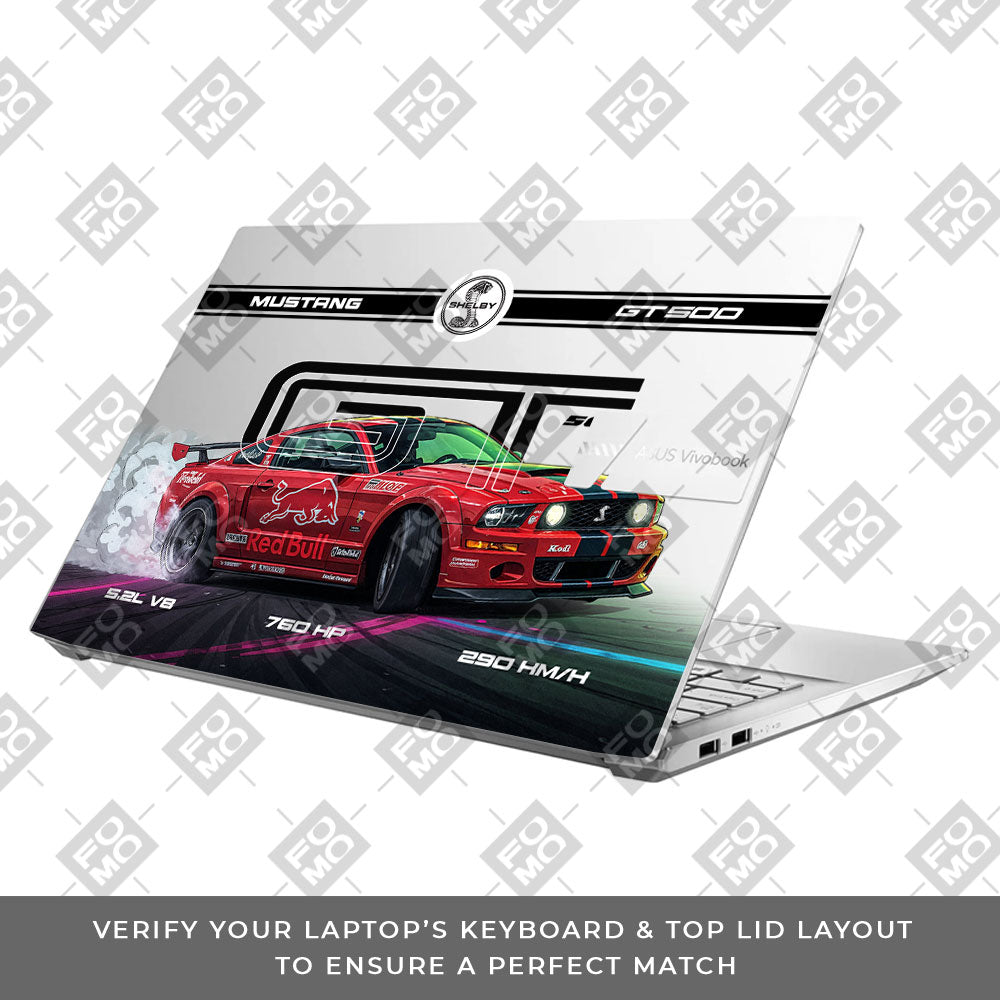 Transparent Shelby GT500 Red Bull Venom Asus Vivobook Pro 15 M6500QC & M6500QH Laptop Skin