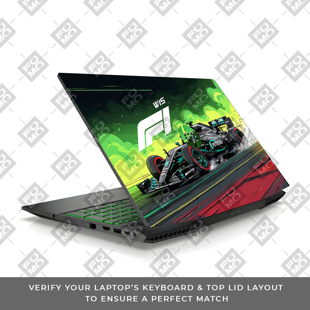 W15 F1 Red Bull x AMG Velocity HP Pavilion Gaming 15 CX Series 3D Laptop Skin