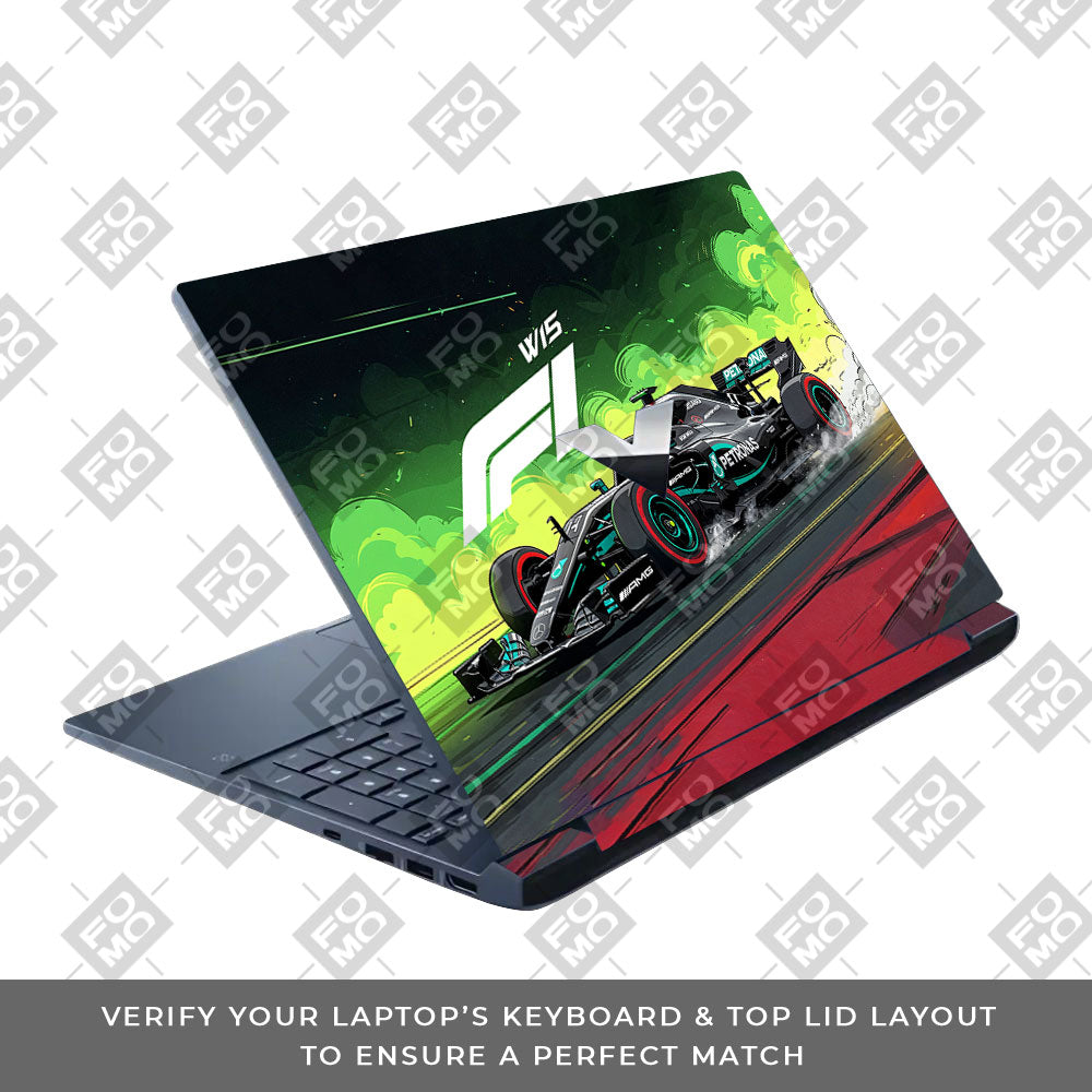 W15 F1 Red Bull x AMG Velocity HP Victus 3D Laptop Skin