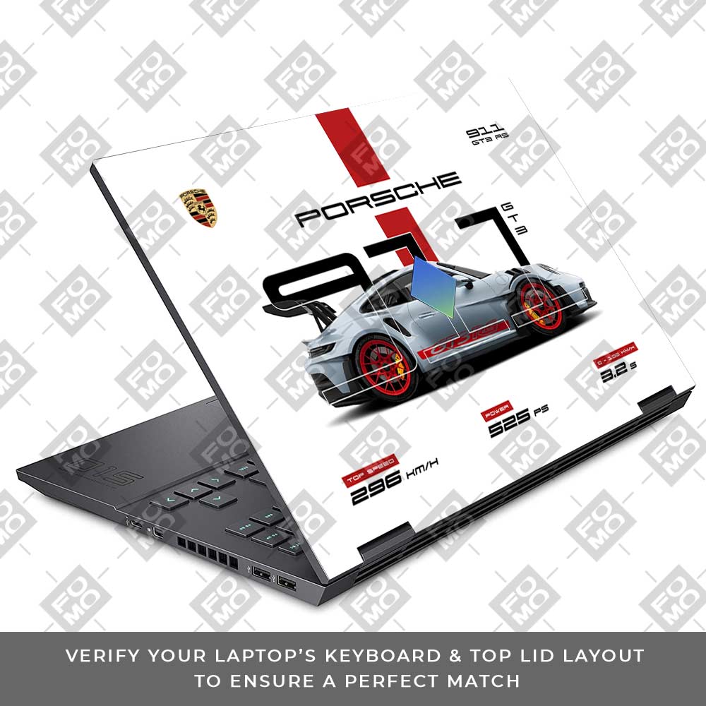 Porsche 911 GT3 RS HP Omen 15 Laptop Skin