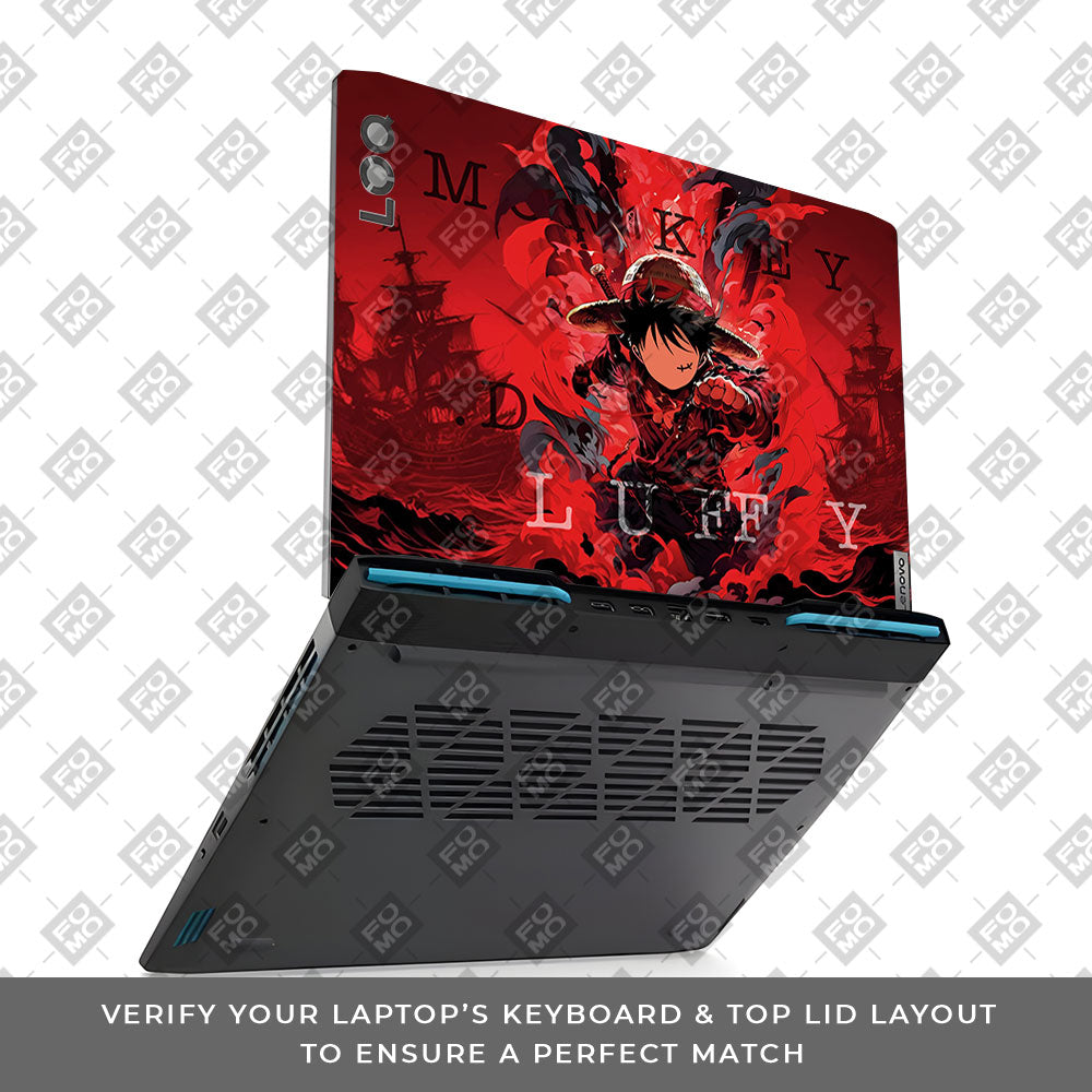 Red King Luffy Lenovo LOQ 2023 15IRH8, 15APH8 Laptop Skin