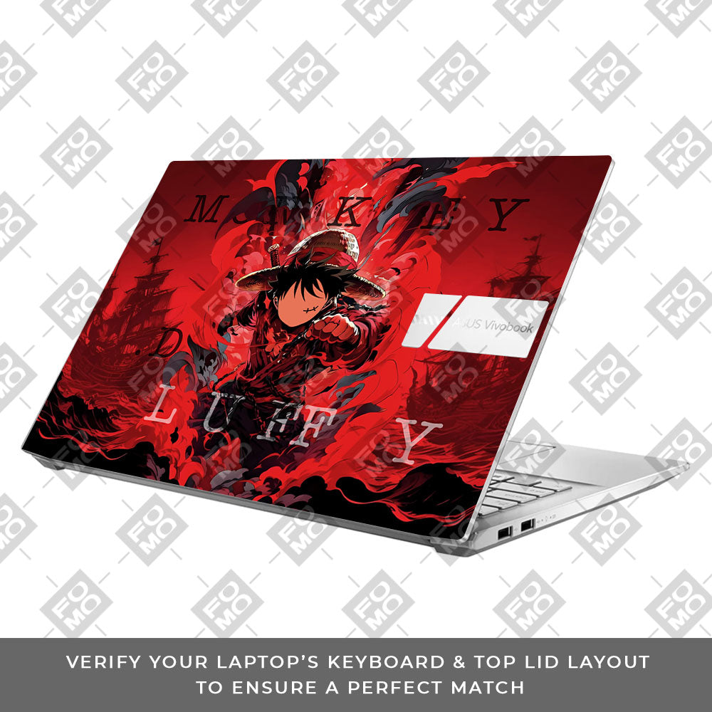 Red King Luffy Asus Vivobook Pro 15 M6500QC & M6500QH 3D Laptop Skin
