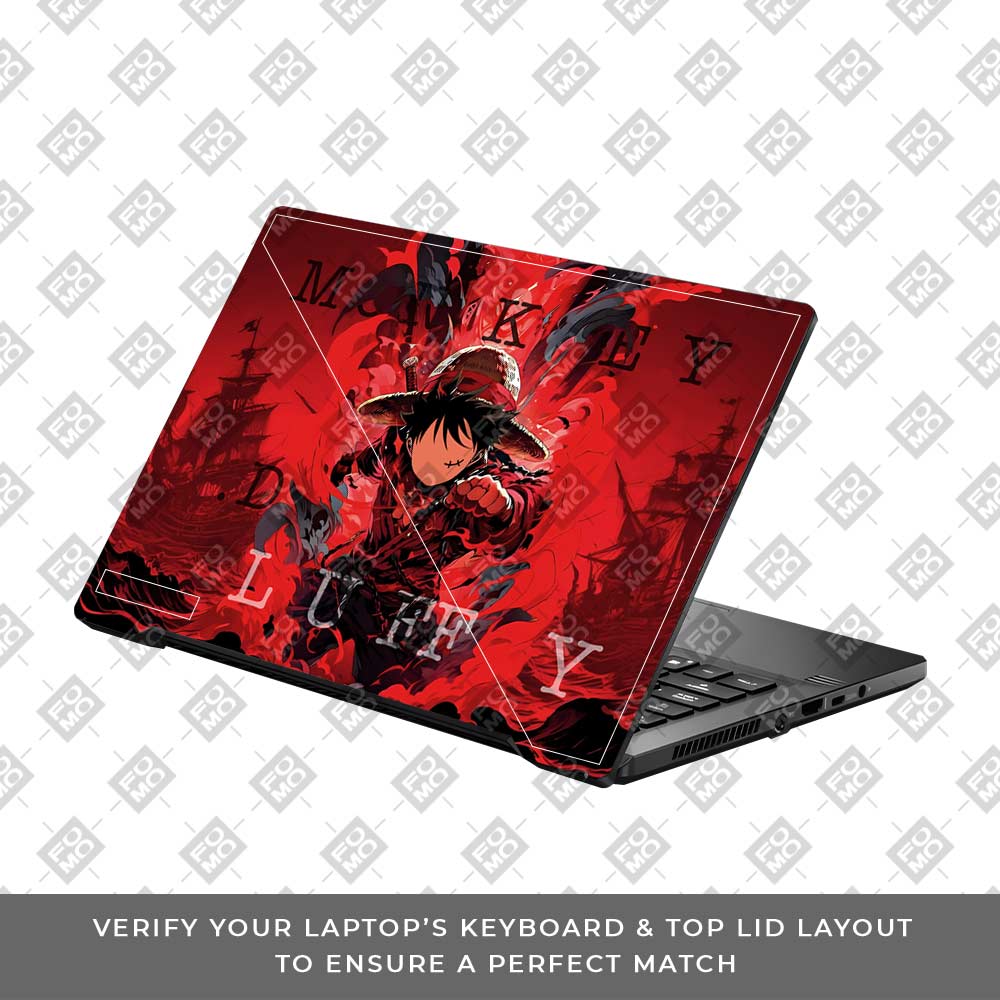 Red King Luffy Asus ROG Zephyrus G14 GA401 3D Laptop Skin
