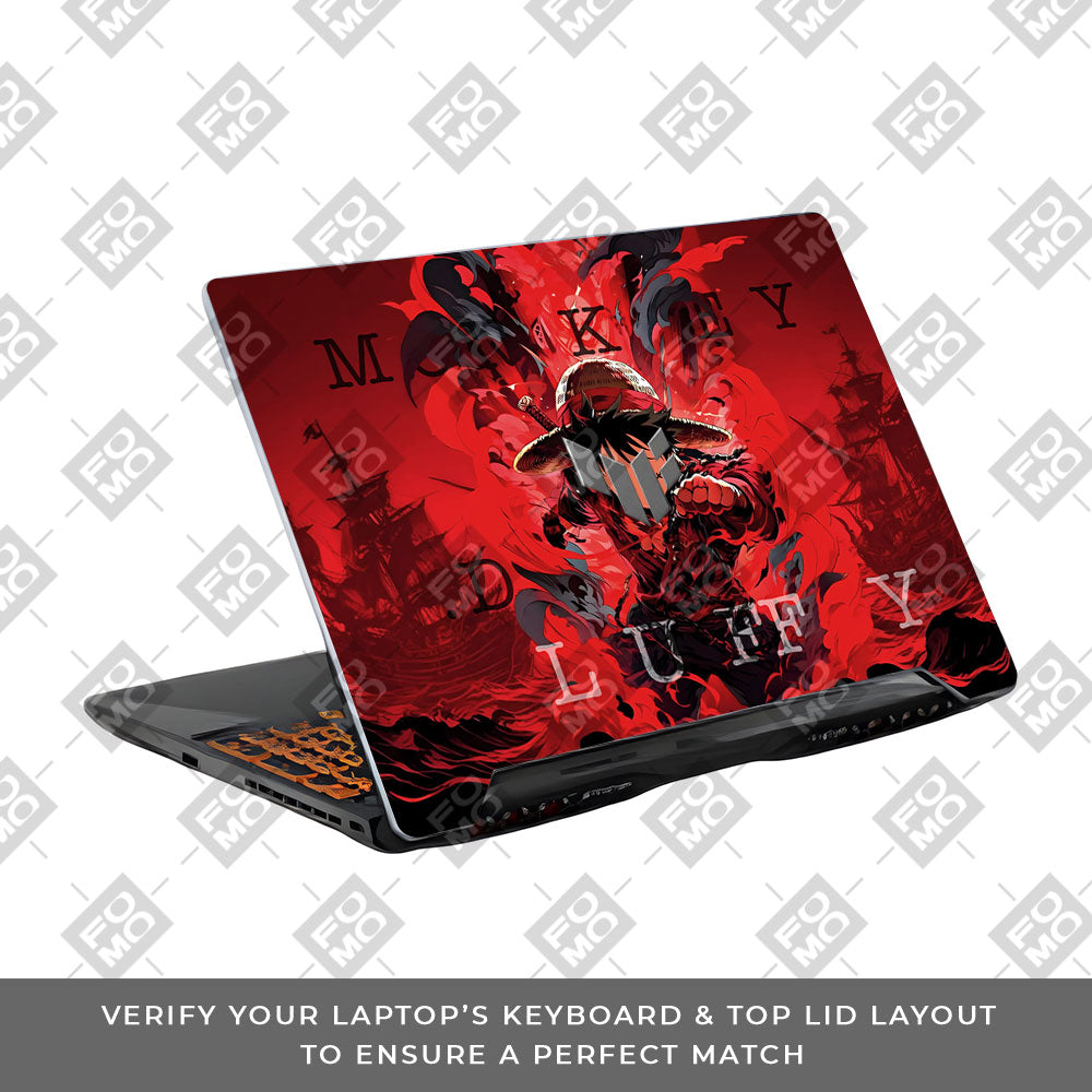 Red King Luffy Asus TUF F15 FX506 & A15 FA506 3D Laptop Skin
